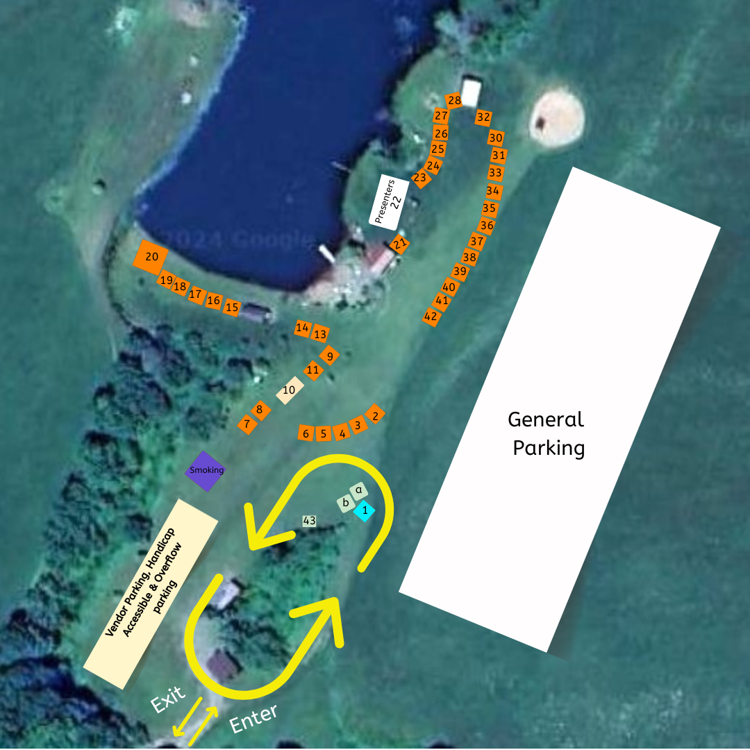 Nelson Psychic & Wellness Fair layout map showing vendor locations and fair grounds